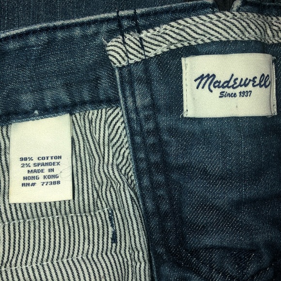 Madewell Sailor Jean Cutoffs / Shorts - Picture 7 of 9